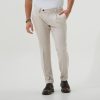 Uomo FABIBOUTIQUE Pantaloni E Jeans | Pantaloni Slim Fit Color Crema | Fabiboutique